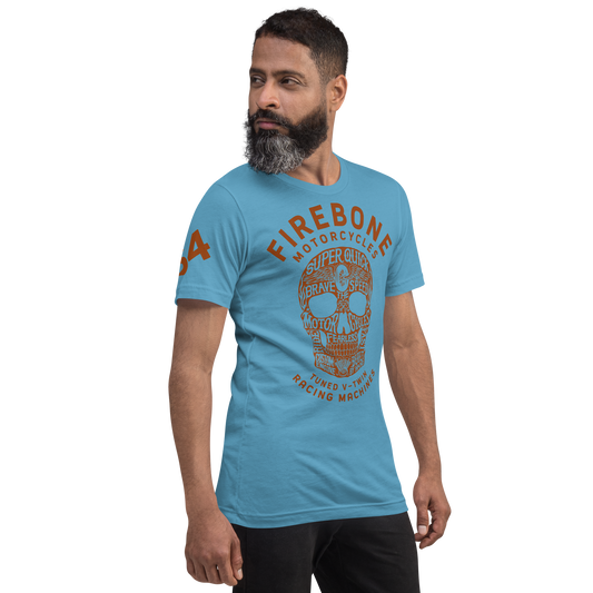 Super Quick Skull - Ocean blue t-shirt - Firebone