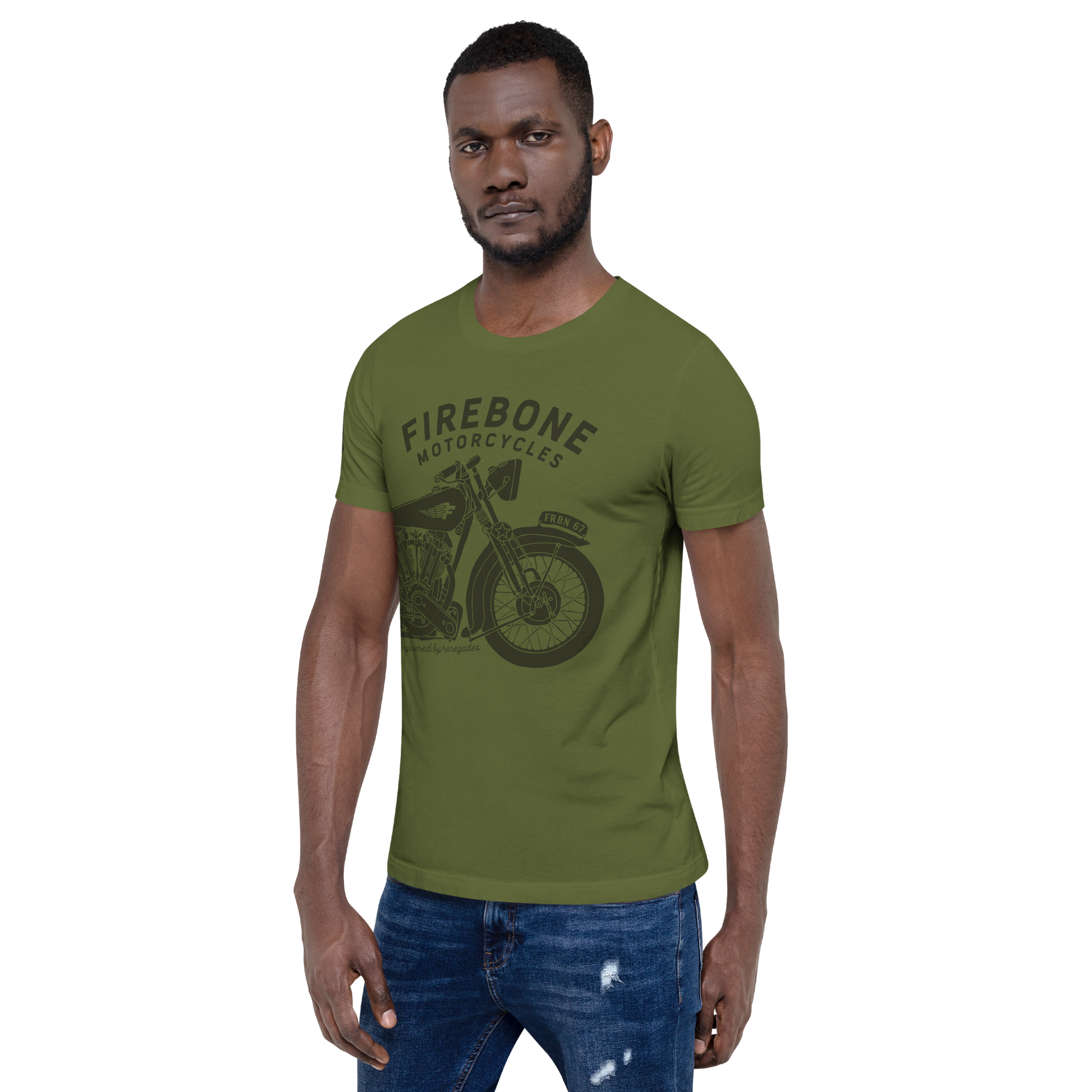 Vintage Motorcycle - Olive t-shirt - Firebone