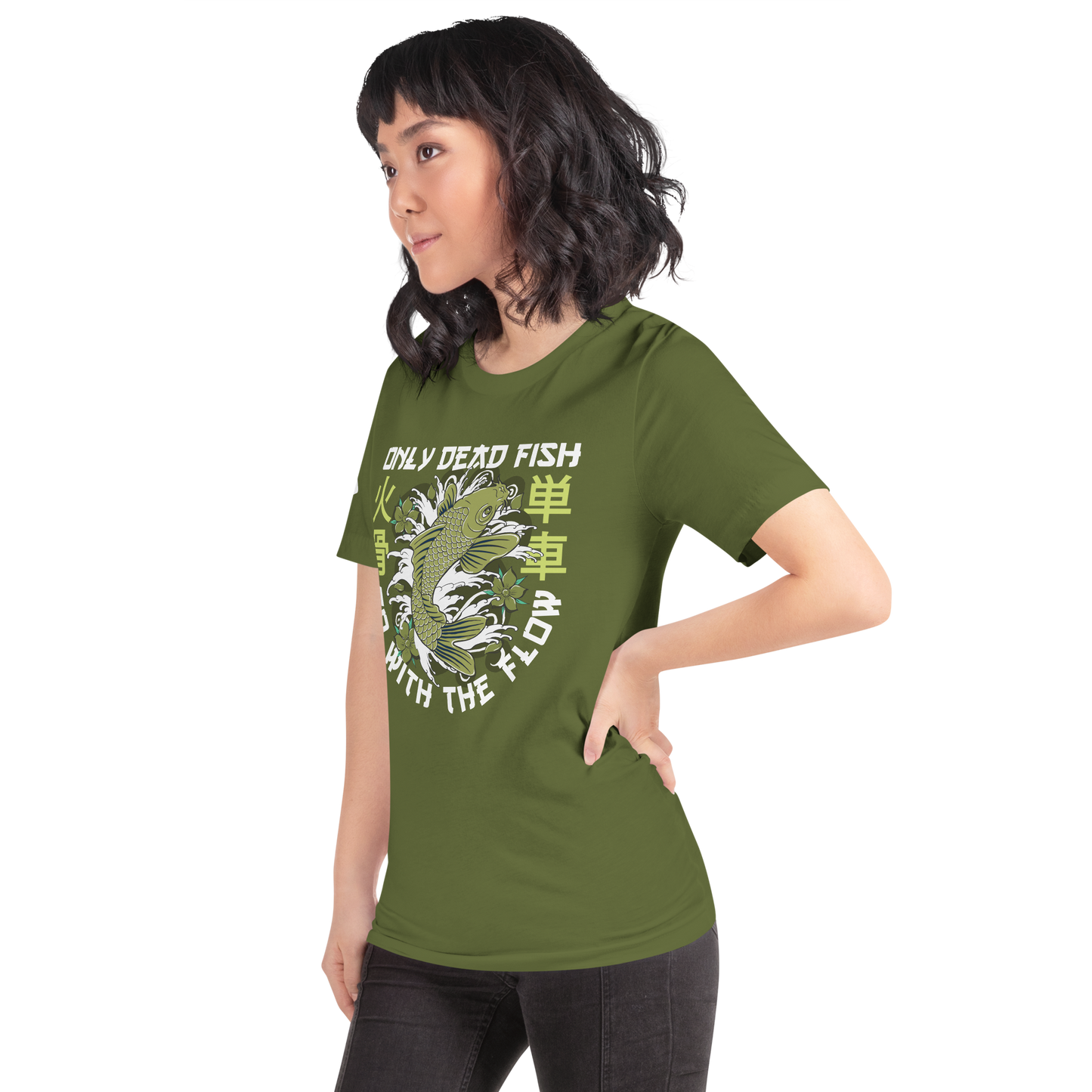 Go with the flow - Olive t-shirt - Firebone