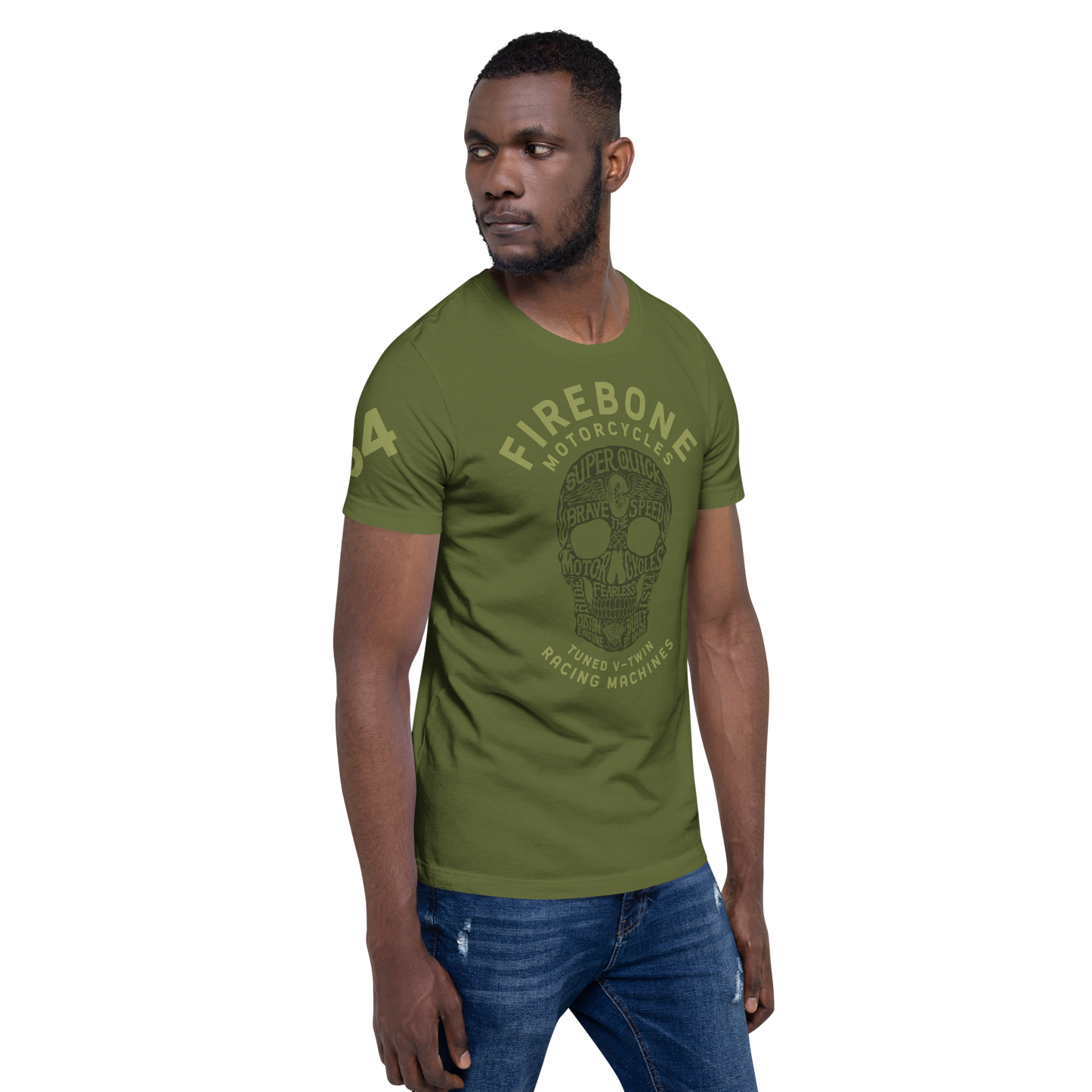 Super Quick Skull - Olive t-shirt - Firebone