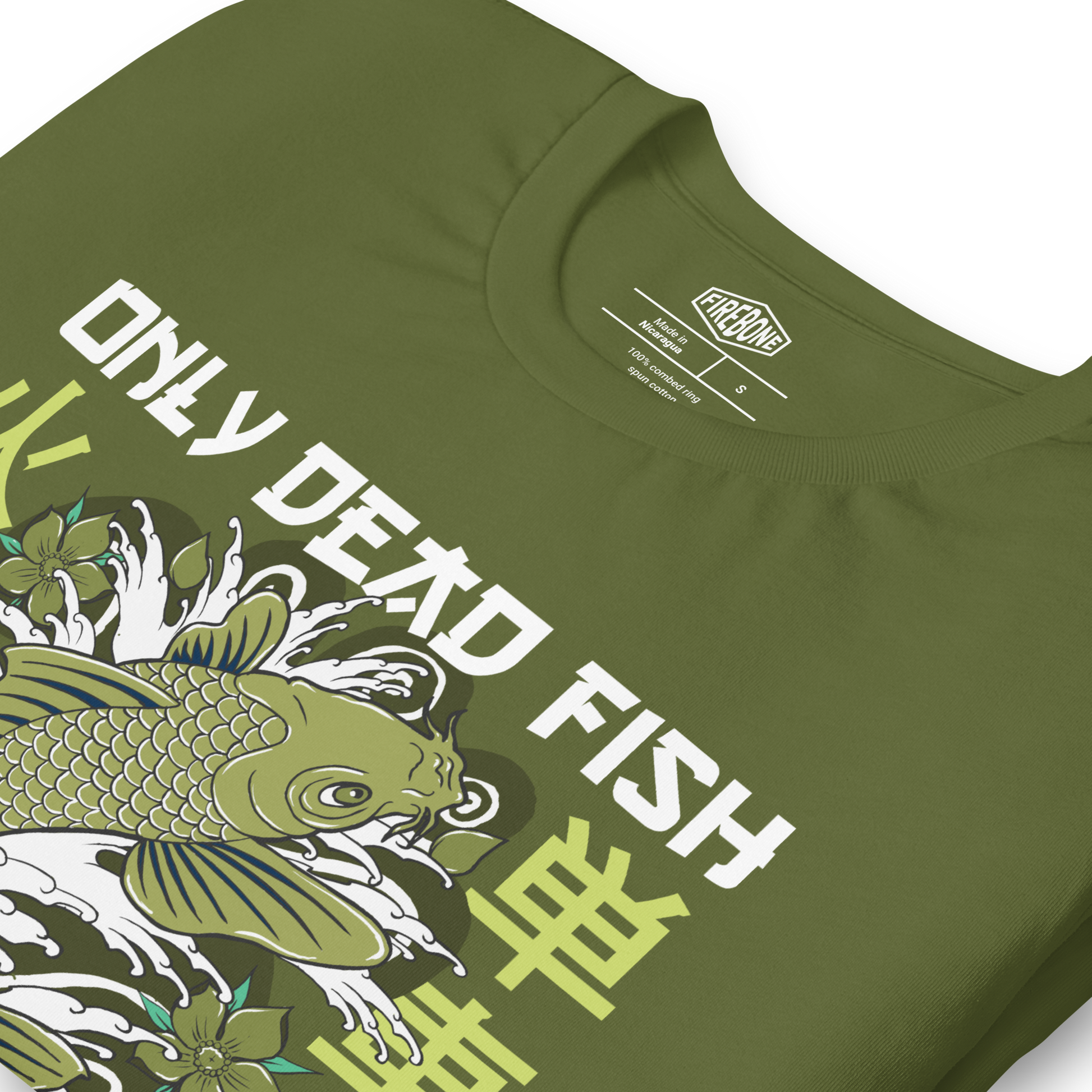 Go with the flow - Olive t-shirt - Firebone