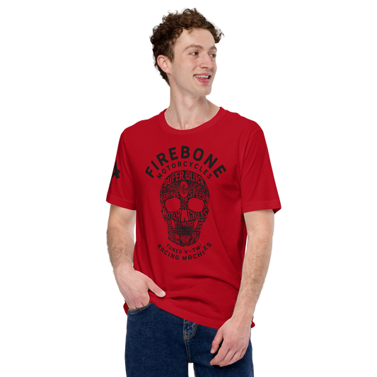 Super Quick Skull - Red t-shirt - Firebone