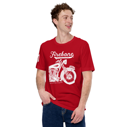 Vintage Motorcycle - Red t-shirt - Firebone