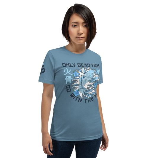 Go with the flow - Steel blue t-shirt - Firebone