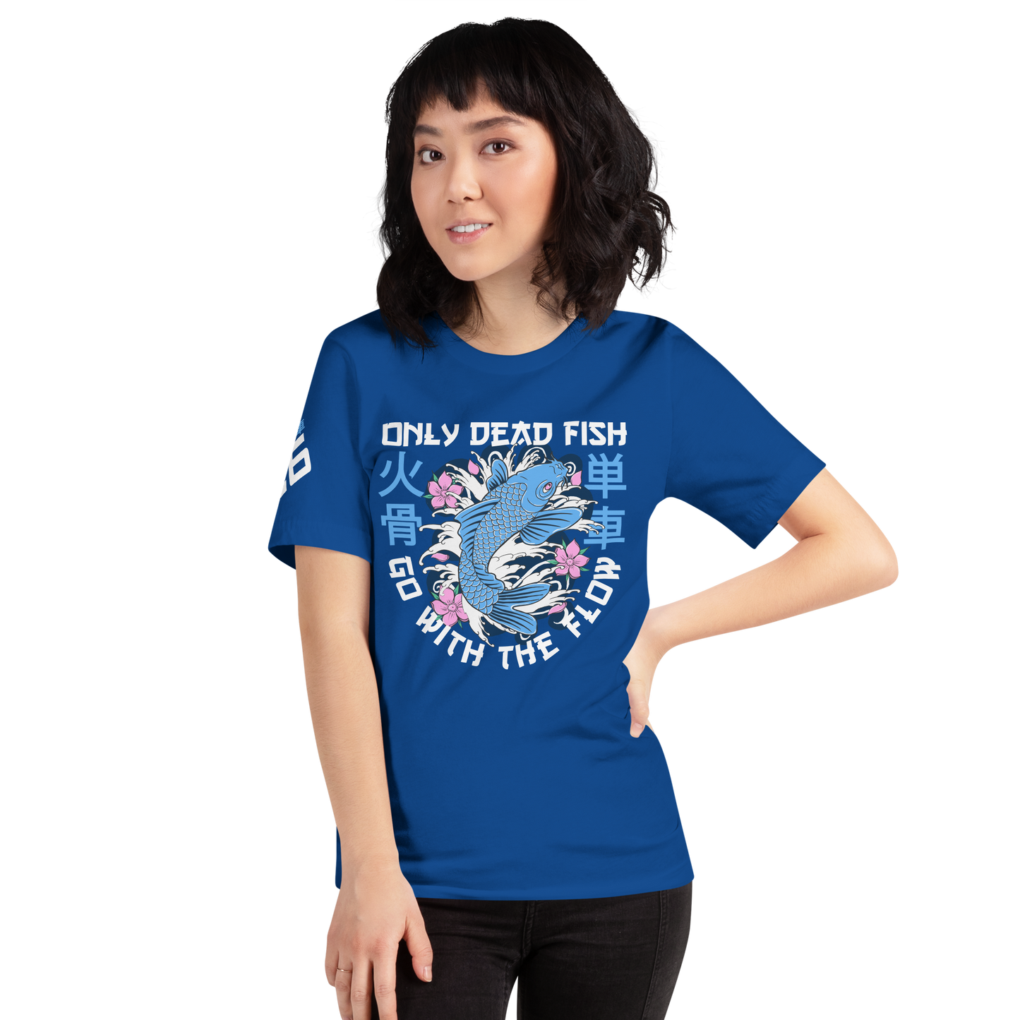 Go with the flow - Royal blue t-shirt - Firebone