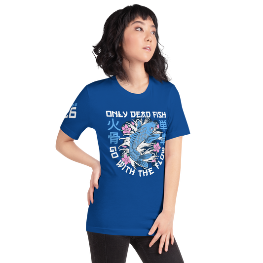 Go with the flow - Royal blue t-shirt - Firebone