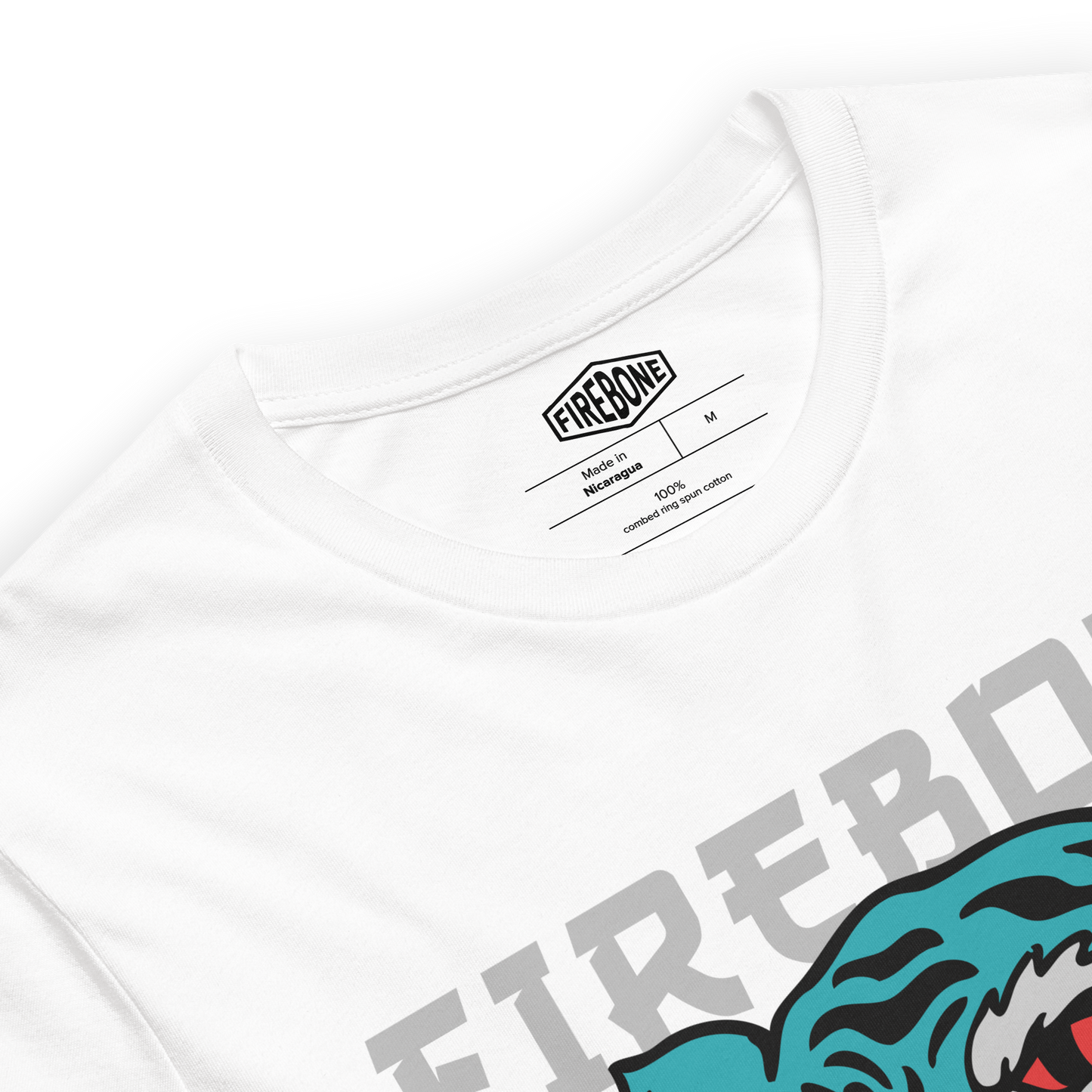 Defiant Tiger - White t-shirt - Firebone