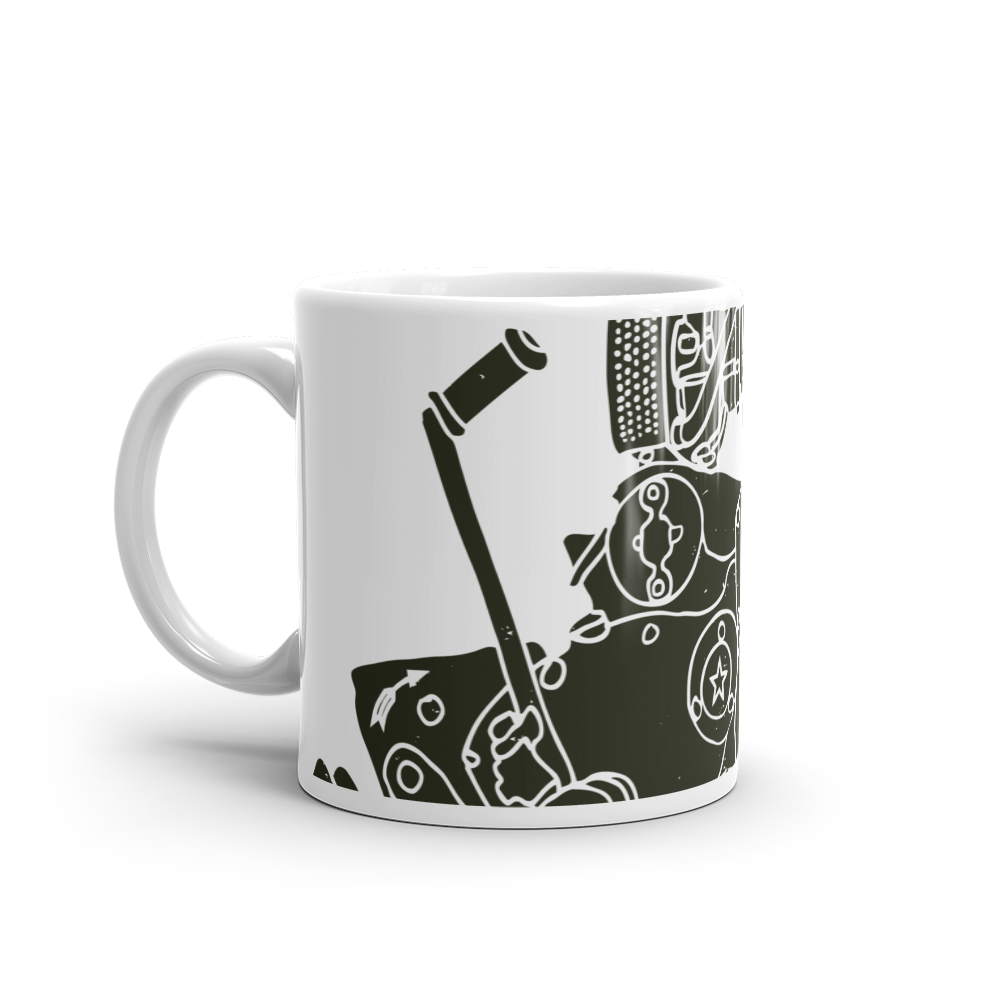 Vintage Engine - White glossy mug - Firebone