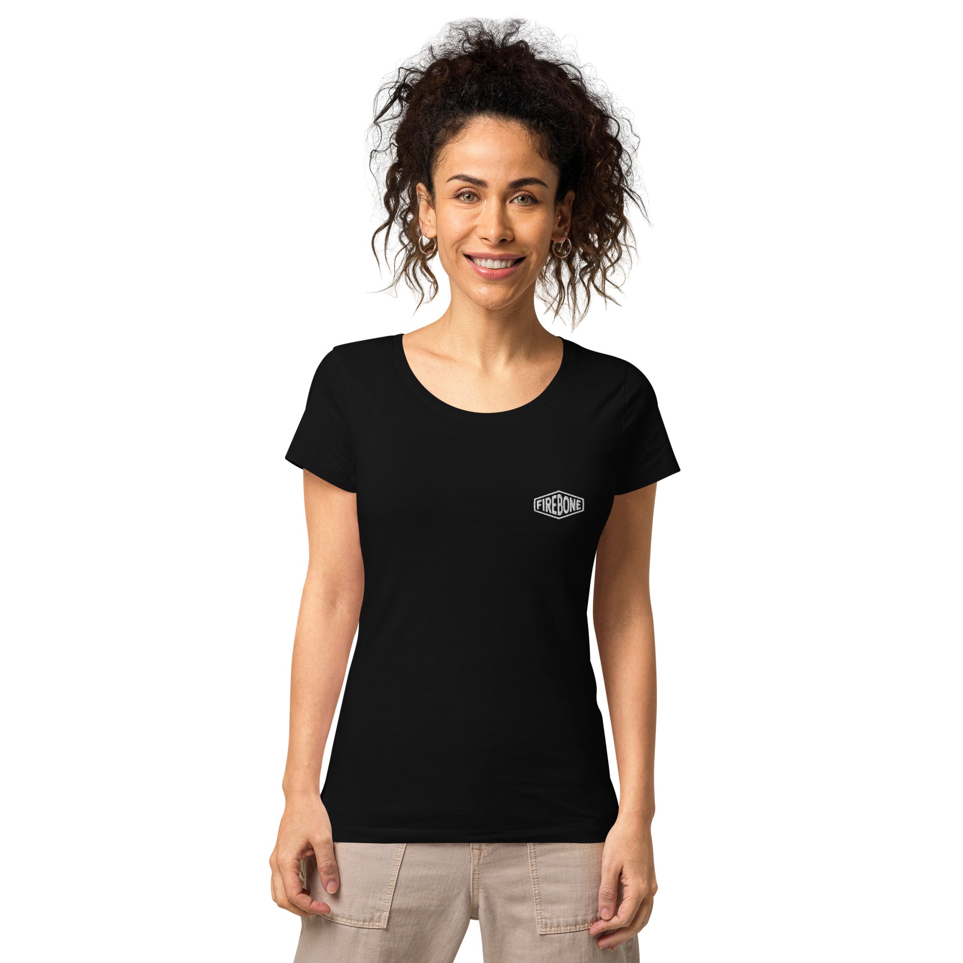 Lightning quick - Orange on black organic t-shirt - Firebone