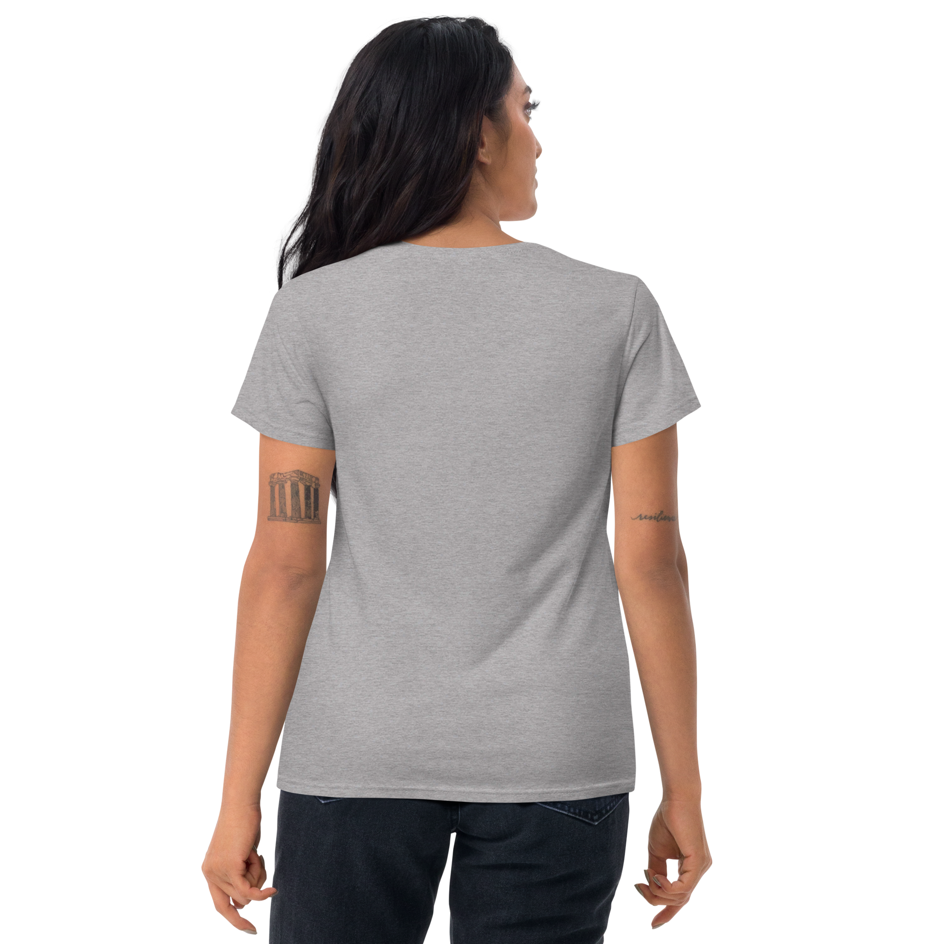 Stay brave - Grey on grey short sleeve t-shirt - Firebone