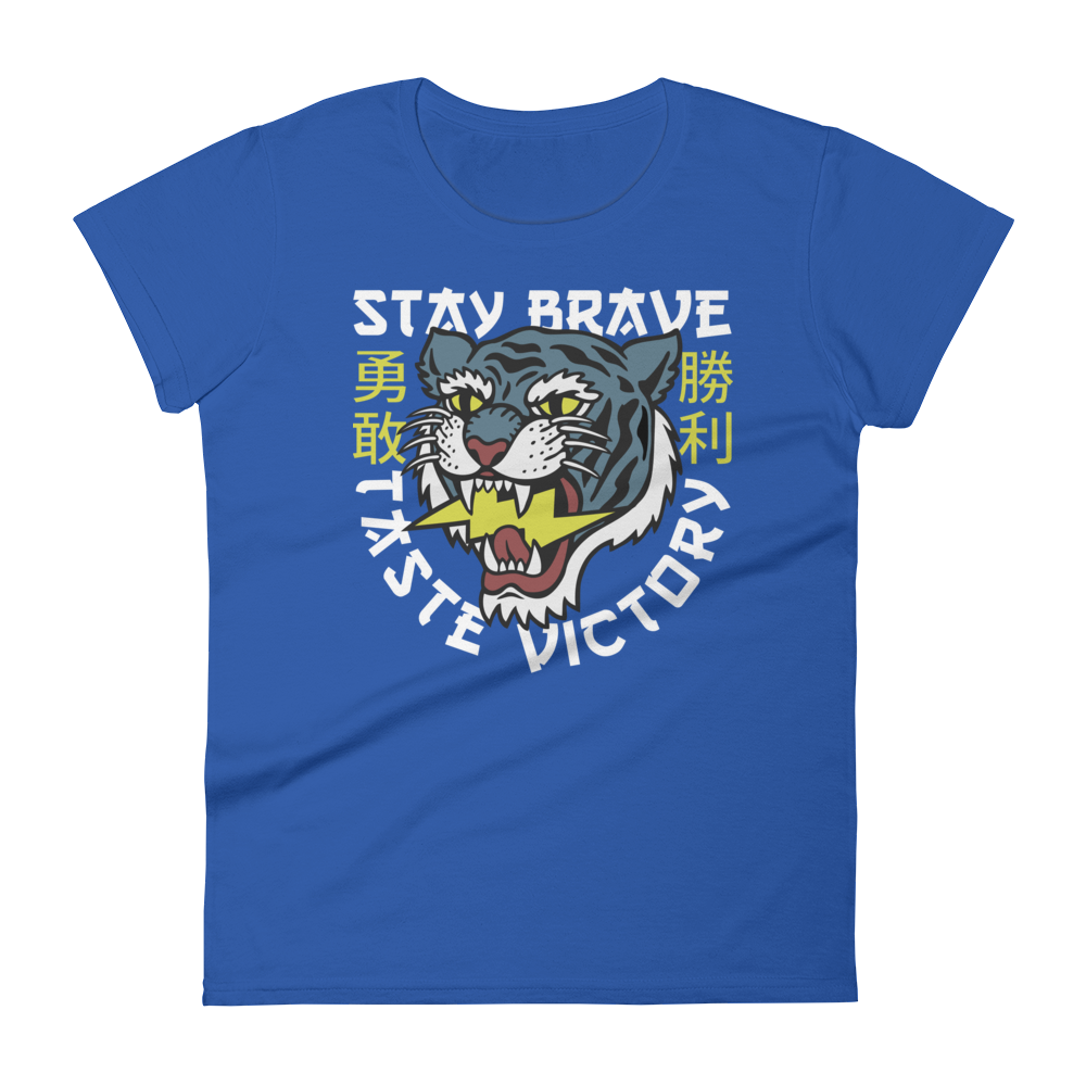 Stay brave - Royal blue short sleeve t-shirt - Firebone